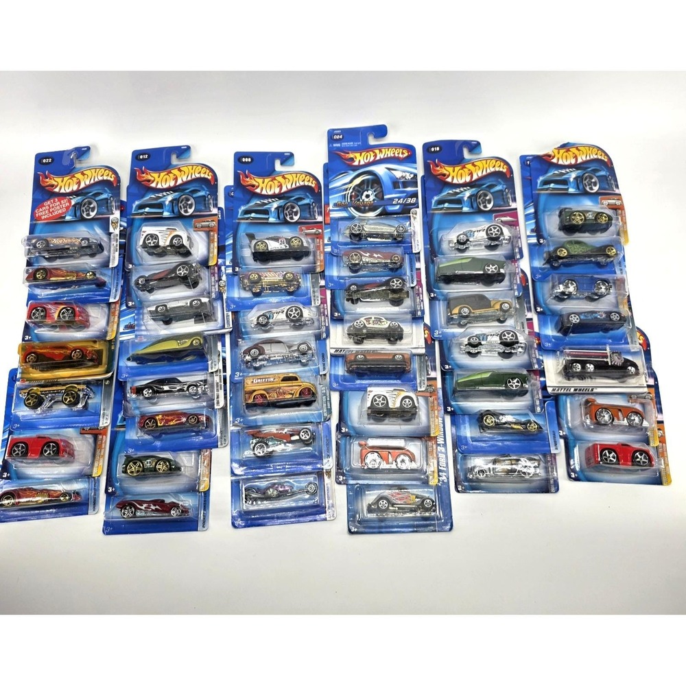 Lot of 44 Vintage Hot Wheels Cars New In Package Diecast Collection 1:64 Scale